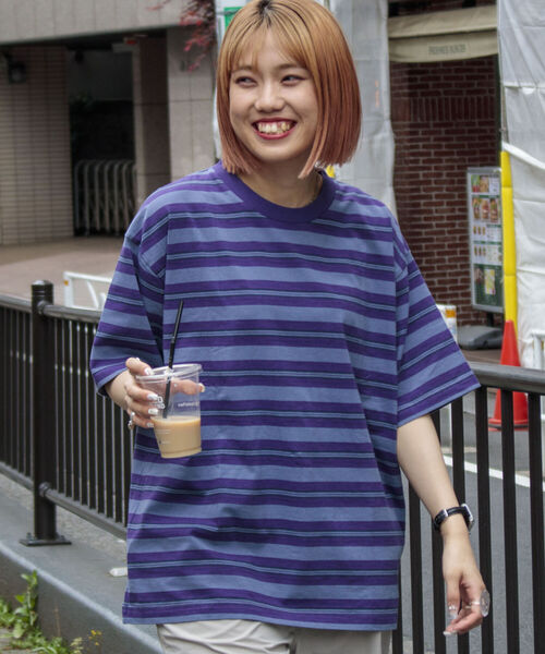 GLOSTER（グロスター）の「【GLOSTER/グロスター】ヴィンテージ加工 OLDボーダーTシャツ（Tシャツ/カットソー・メンズ・ブラック/レッド/ブルー/グリーン・MEDIUM/LARGE）」の3枚目の写真