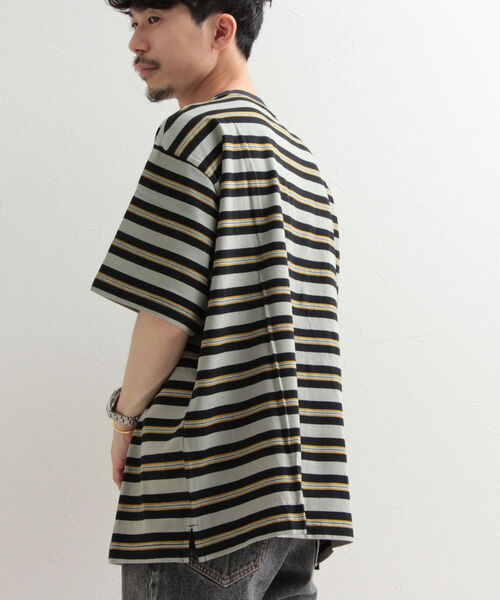 GLOSTER（グロスター）の「【GLOSTER/グロスター】ヴィンテージ加工 OLDボーダーTシャツ（Tシャツ/カットソー・メンズ・ブラック/レッド/ブルー/グリーン・MEDIUM/LARGE）」の19枚目の写真