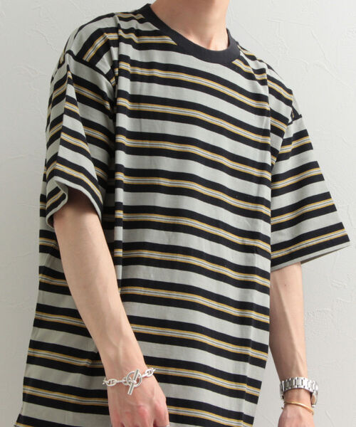 GLOSTER（グロスター）の「【GLOSTER/グロスター】ヴィンテージ加工 OLDボーダーTシャツ（Tシャツ/カットソー・メンズ・ブラック/レッド/ブルー/グリーン・MEDIUM/LARGE）」の14枚目の写真