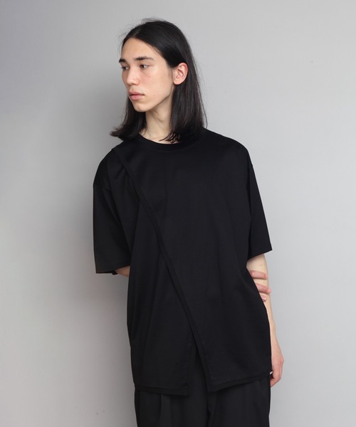 ato(アトウ)の「SLIT PULL-OVER T(Tシャツ/カットソー・メンズ・ホワイト/ライトブルー/ブラック・46/48)」の4枚目の写真