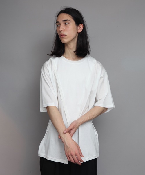 ato(アトウ)の「SLIT PULL-OVER T(Tシャツ/カットソー・メンズ・ホワイト/ライトブルー/ブラック・46/48)」の7枚目の写真