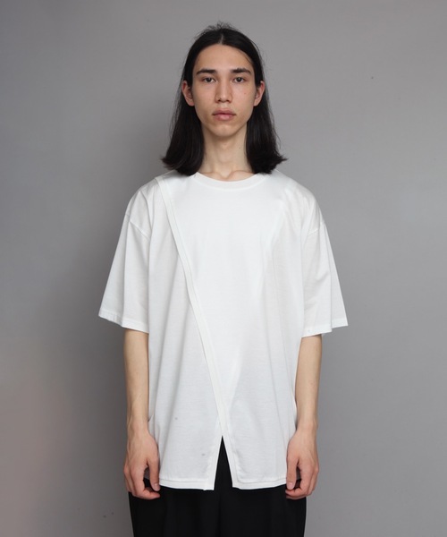 ato(アトウ)の「SLIT PULL-OVER T(Tシャツ/カットソー・メンズ・ホワイト/ライトブルー/ブラック・46/48)」の8枚目の写真