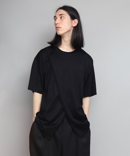 ato(アトウ)の「SLIT PULL-OVER T(Tシャツ/カットソー・メンズ・ホワイト/ライトブルー/ブラック・46/48)」の5枚目の写真