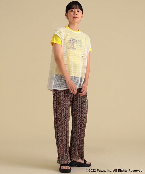 Ray BEAMS(レイビームス)の「Ray BEAMS / バック リボン メッシュ ベスト(ベスト・レディース・ホワイト/ブラック・ONE SIZE)」の5枚目の写真