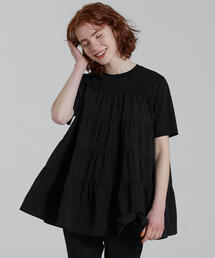 BALLSEY | コットンジャージーコンビ ティアードプルオーバー(Tシャツ/カットソー)