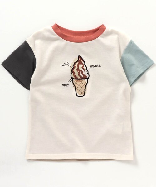 アイスクリーム ロゴプリントマーブルTシャツ ブラウン アイスクリームプリントTシャツ - ブラウン | ZARA Japan / 日本