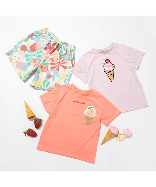 BREEZE（ブリーズ）の「アイスプリントTシャツ（Tシャツ/カットソー・キッズ・サーモンピンク/チャコール/イエロー/ライム/ピンク/レインボー/ベージュ/オフホワイト/サックスブルー/ライトグレー・90/100/110/120/80/130/140）」の19枚目の写真