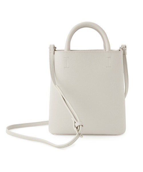 ADAM ET ROPE'（アダムエロペ）の「ダブルポケット2WAYバッグ（ショルダーバッグ・レディース・オフホワイト/キャメル/ブラック・FREE）」の11枚目の写真