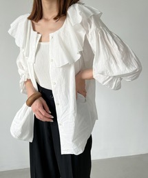 CLEA | 【2022A/W新作】シアーコットン２wayフリルブラウス(シャツ/ブラウス)