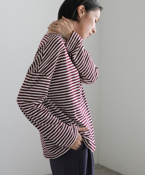 ZOZO限定】シンプルボーダーロングTシャツ（Tシャツ/カットソー