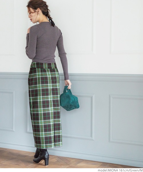 coca（coca）（コカ）の「チェック柄タイトスカート（スカート）」 - WEAR