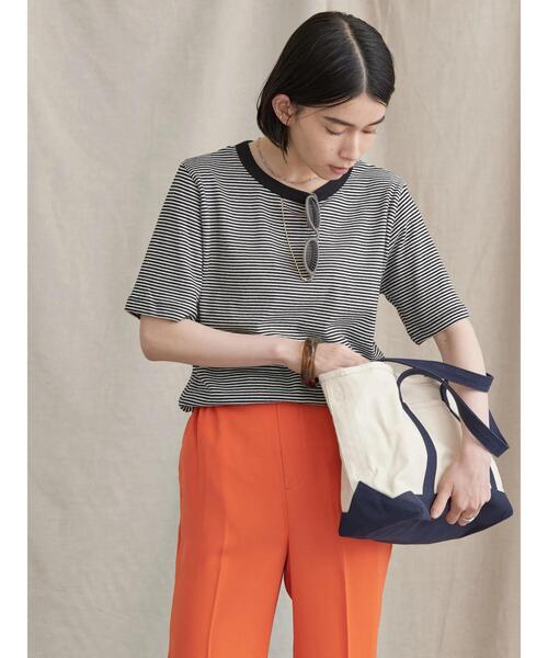 AMERICAN HOLIC（アメリカンホリック）の「モノトーンイロイロカットプルオーバー（Tシャツ/カットソー・レディース・ブラック/オフホワイト/A/B/C/D・M/L）」の7枚目の写真