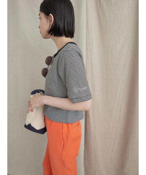 AMERICAN HOLIC（アメリカンホリック）の「モノトーンイロイロカットプルオーバー（Tシャツ/カットソー・レディース・ブラック/オフホワイト/A/B/C/D・M/L）」の8枚目の写真