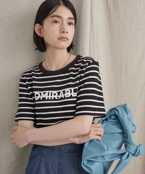 AMERICAN HOLIC（アメリカンホリック）の「モノトーンイロイロカットプルオーバー（Tシャツ/カットソー・レディース・ブラック/オフホワイト/A/B/C/D・M/L）」の6枚目の写真