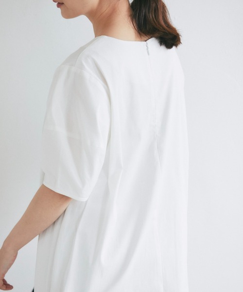 and R（アンドアール）の「サイドギャザーマキシワンピース（ワンピース・レディース・オフホワイト/ブラック・FREE）」の10枚目の写真