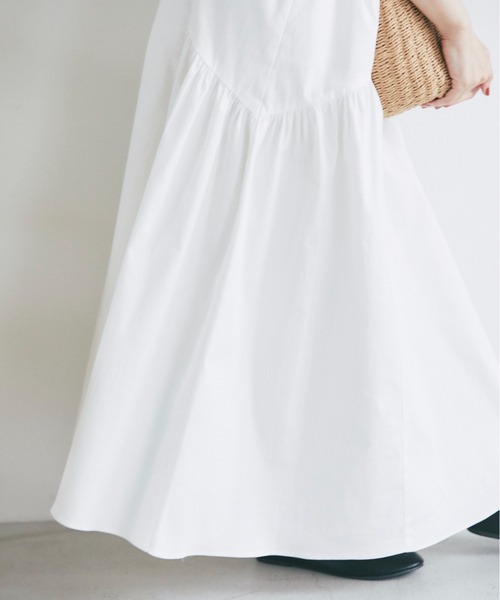 and R（アンドアール）の「サイドギャザーマキシワンピース（ワンピース・レディース・オフホワイト/ブラック・FREE）」の12枚目の写真