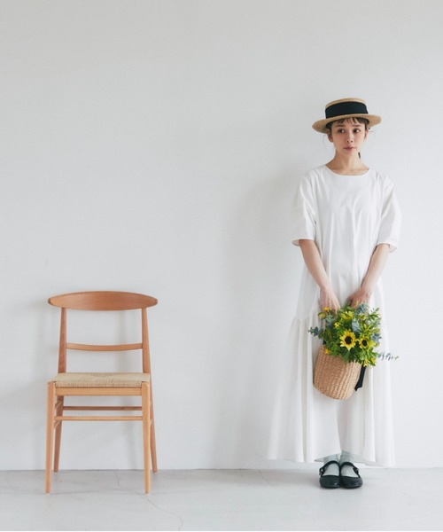 and R（アンドアール）の「サイドギャザーマキシワンピース（ワンピース・レディース・オフホワイト/ブラック・FREE）」の14枚目の写真