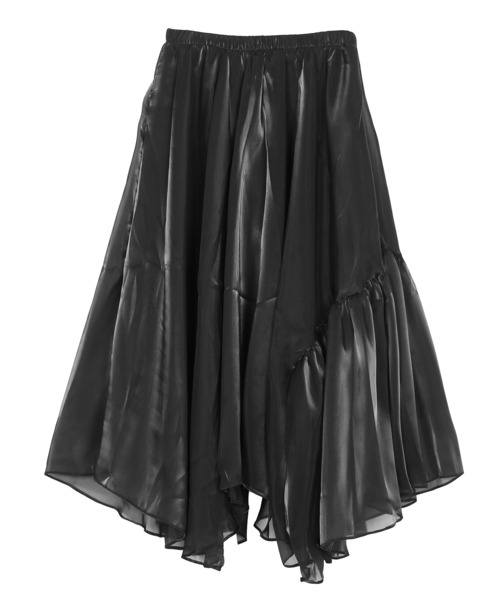 Figments（フィグメンツ）の「アシンメトリーロングスカート（スカート・レディース・ブラック・FREE）」の2枚目の写真