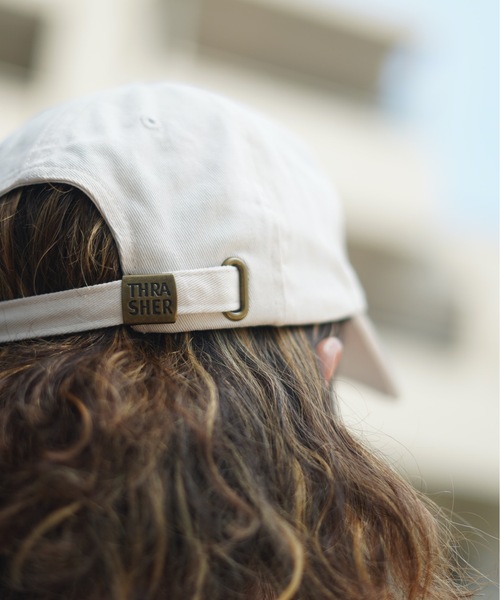 THRASHER（スラッシャー）の「FLAME LOGO WASHED TWILL 6P CAP/スラッシャー帽子(キャップ）（キャップ・メンズ・ブラック/アイボリー/ベージュ・FREE）」の8枚目の写真