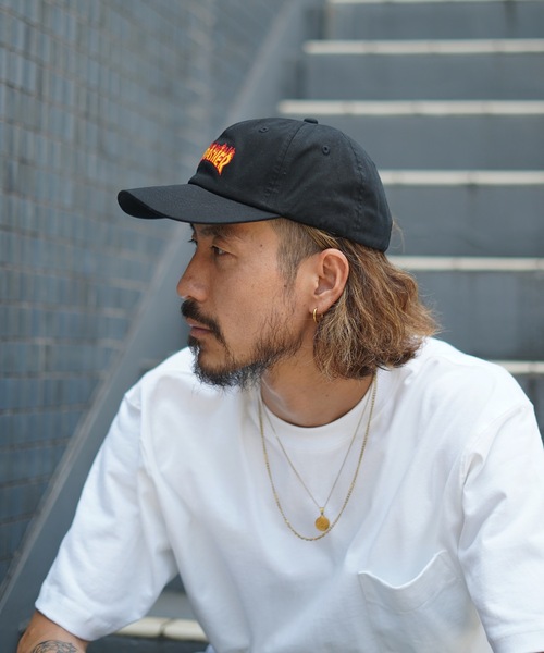 THRASHER（スラッシャー）の「FLAME LOGO WASHED TWILL 6P CAP/スラッシャー帽子(キャップ）（キャップ・メンズ・ブラック/アイボリー/ベージュ・FREE）」の11枚目の写真