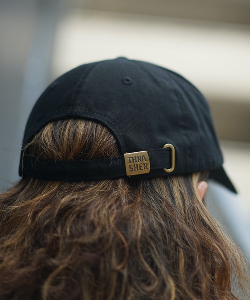 THRASHER（スラッシャー）の「FLAME LOGO WASHED TWILL 6P CAP/スラッシャー帽子(キャップ）（キャップ・メンズ・ブラック/アイボリー/ベージュ・FREE）」の13枚目の写真
