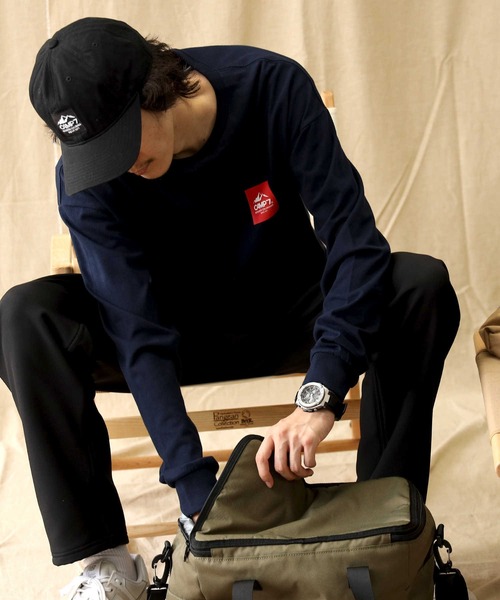 CAMP7（キャンプセブン）の「【CAMP7】ベーシックロゴロンＴ ワンポイント 抗菌防臭 Tシャツ クルーネック（Tシャツ/カットソー・メンズ・ネイビー/オレンジ/ホワイト/ブラック/グリーン・XL/L/S/M）」の4枚目の写真