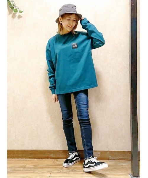 CAMP7（キャンプセブン）の「【CAMP7】ベーシックロゴロンＴ ワンポイント 抗菌防臭 Tシャツ クルーネック（Tシャツ/カットソー・メンズ・ネイビー/オレンジ/ホワイト/ブラック/グリーン・XL/L/S/M）」の12枚目の写真