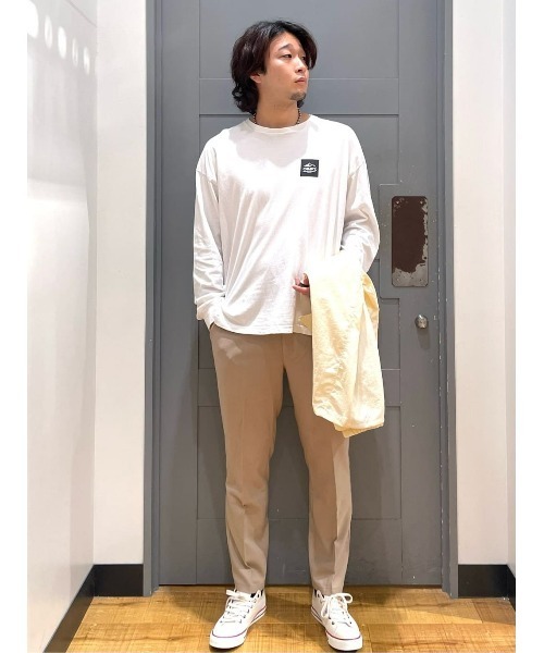 CAMP7（キャンプセブン）の「【CAMP7】ベーシックロゴロンＴ ワンポイント 抗菌防臭 Tシャツ クルーネック（Tシャツ/カットソー・メンズ・ネイビー/オレンジ/ホワイト/ブラック/グリーン・XL/L/S/M）」の21枚目の写真