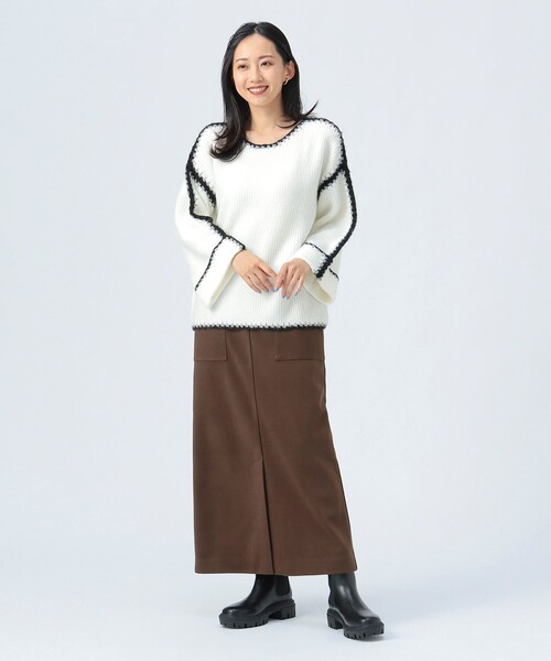 BEAMS HEART（ビームスハート）の「ハンドステッチ プルオーバー（ニット/セーター・レディース・アイボリー/トップグレー/ブラック/ベージュ/ブラック系その他4・ONE SIZE）」の13枚目の写真