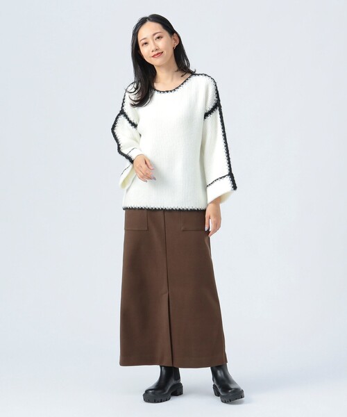 BEAMS HEART（ビームスハート）の「ハンドステッチ プルオーバー（ニット/セーター・レディース・アイボリー/トップグレー/ブラック/ベージュ/ブラック系その他4・ONE SIZE）」の14枚目の写真