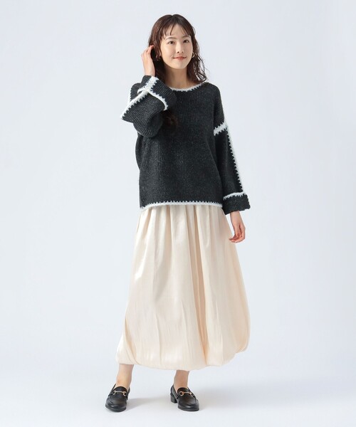 BEAMS HEART（ビームスハート）の「ハンドステッチ プルオーバー（ニット/セーター・レディース・アイボリー/トップグレー/ブラック/ベージュ/ブラック系その他4・ONE SIZE）」の17枚目の写真