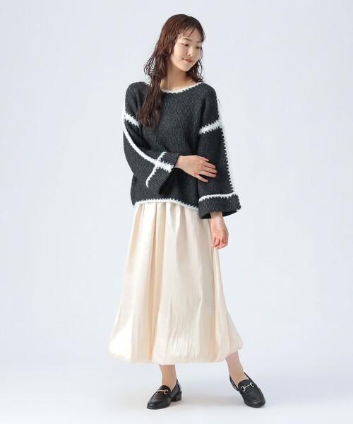 BEAMS HEART（ビームスハート）の「ハンドステッチ プルオーバー（ニット/セーター・レディース・アイボリー/トップグレー/ブラック/ベージュ/ブラック系その他4・ONE SIZE）」の18枚目の写真