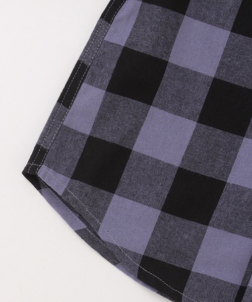 kladskap（クレードスコープ）の「恐竜フード着脱式チェック長袖シャツ（シャツ/ブラウス・キッズ・レッド/ブルーグレー・100cm/120cm/110cm/130cm/90cm）」の12枚目の写真