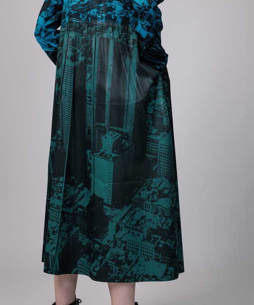 NON TOKYO（ノントーキョー）の「RIB GATHER PRINT ONE-PIECE / NON-23S-0213（ワンピース・レディース・ブルー系その他/グリーン系その他・FREE）」の10枚目の写真