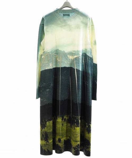 NON TOKYO（ノントーキョー）の「RIB GATHER PRINT ONE-PIECE / NON-23S-0213（ワンピース・レディース・ブルー系その他/グリーン系その他・FREE）」の12枚目の写真