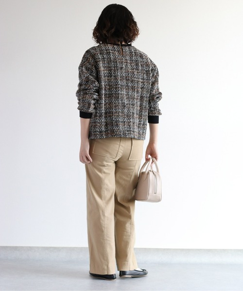 cepo（セポ）の「ツィードライク フリンジトップス（Tシャツ/カットソー・レディース・ブラック/ブラウン・M）」の11枚目の写真