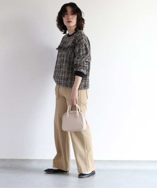 cepo（セポ）の「ツィードライク フリンジトップス（Tシャツ/カットソー・レディース・ブラック/ブラウン・M）」の18枚目の写真