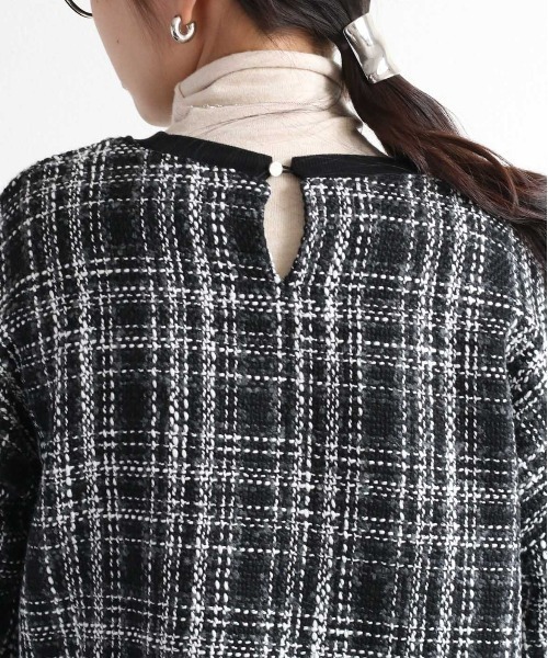 cepo（セポ）の「ツィードライク フリンジトップス（Tシャツ/カットソー・レディース・ブラック/ブラウン・M）」の13枚目の写真