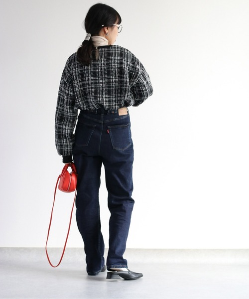 cepo（セポ）の「ツィードライク フリンジトップス（Tシャツ/カットソー・レディース・ブラック/ブラウン・M）」の7枚目の写真