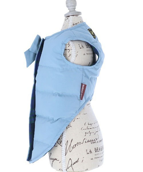 One Octave（ワンオクターヴ）の「One Octave/リボン付ダウンベスト（ペットウェア・レディース・ピンク/ブルー・2XS/XS/S/M/L/2L/2M）」の5枚目の写真