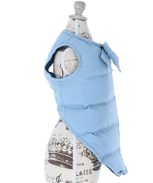 One Octave（ワンオクターヴ）の「One Octave/リボン付ダウンベスト（ペットウェア・レディース・ピンク/ブルー・2XS/XS/S/M/L/2L/2M）」の6枚目の写真