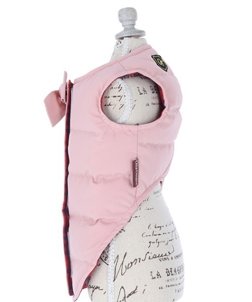 One Octave（ワンオクターヴ）の「One Octave/リボン付ダウンベスト（ペットウェア・レディース・ピンク/ブルー・2XS/XS/S/M/L/2L/2M）」の9枚目の写真