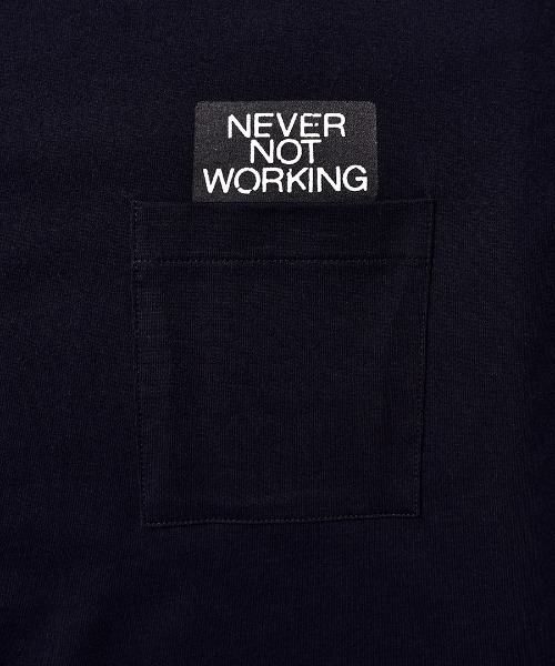 MINEDENIM(マインデニム)の「NEVER NOT WORKING Crewneck T-SH(Tシャツ/カットソー・メンズ・ホワイト/ブラック・MEDIUM/LARGE/X-LARGE)」の10枚目の写真