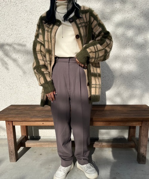 nemne store（ネンネストア）の「総柄起毛モヘアライクニットカーディガン（カーディガン/ボレロ・レディース・ネイビー/ピンク/ブラウン/グリーン・フリー）」の20枚目の写真