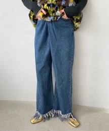 SANSeLF | フリンジデニム【SANSeLF】sanw22a074(デニムパンツ)