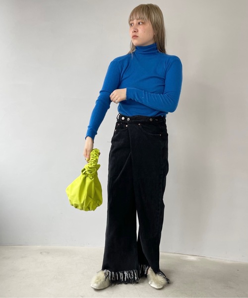 SANSeLF（サンセルフ）の「フリンジデニム【SANSeLF】sanw22a074（デニムパンツ・レディース・ブラック/ブルー・FREE）」の18枚目の写真