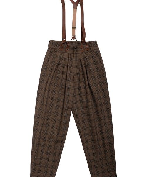 INTERPLAY(インタープレイ)の「【INTERPLAY x AYA】バルーン 3タック サスペンダー パンツ(スラックス・レディース・ネイビー/ブラウン/ブラック・FREE)」の8枚目の写真