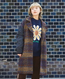 CUBE SUGAR | チェック×ヘリンボンチェスターコート(チェスターコート)