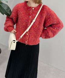 un dix cors | 華やかさアップ　袖ボリュームパール釦カーデ(カーディガン/ボレロ)