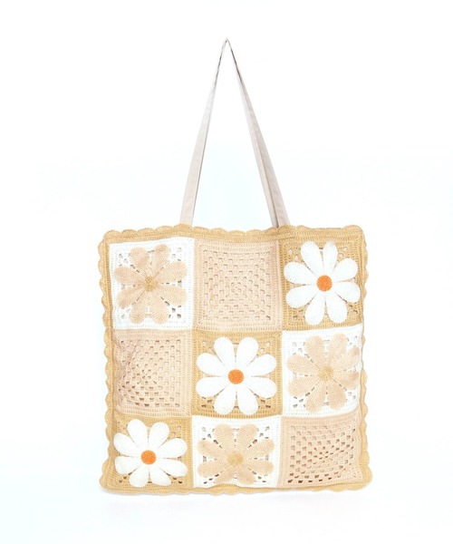 Casselini(キャセリーニ)の「Casselini(キャセリーニ)クロシェトートバッグ(トートバッグ・レディース・ピンク/ネイビー/オレンジ/ブラック/ベージュ/ブルー・FREE)」の22枚目の写真